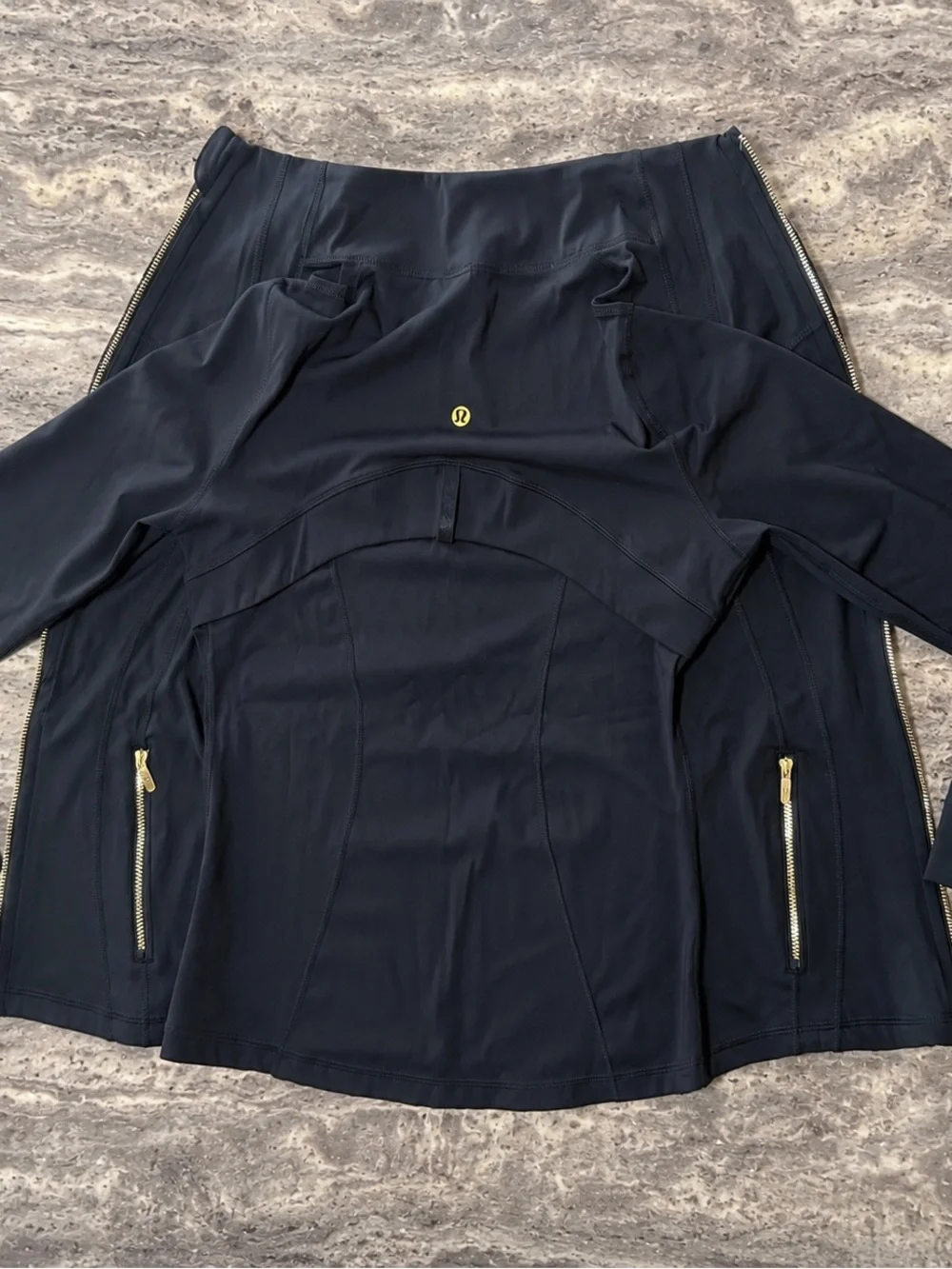 lululemon Black Jacket with Gold Zippers - Picture 3 of 3